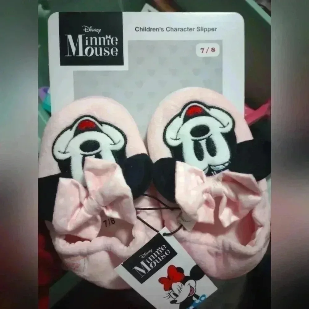 Minnie Mouse clubhouse Disney slippers kids baby shoes house decor pink girls